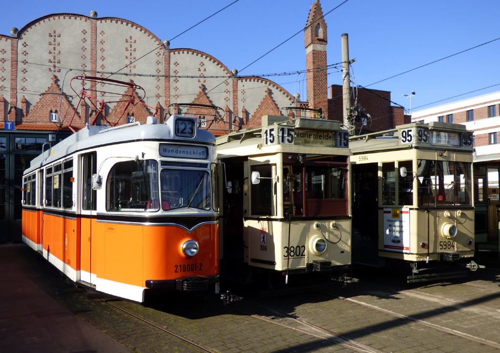 Берлин, TM 34 № 3802; Берлин, BVG T 24/49 № 5984; Берлин — Открытие линии Adlershof-Schöneweide, официальное прощание с Татрами