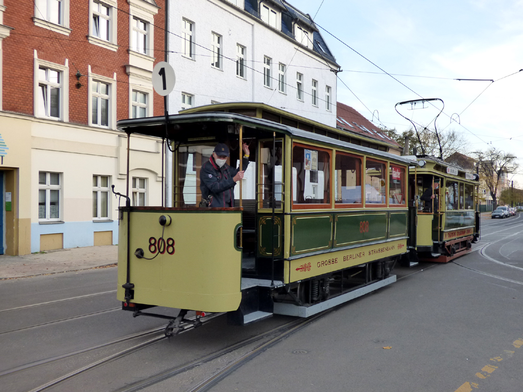 Берлин, Двухосный прицепной вагон № 808; Берлин — Открытие линии Adlershof-Schöneweide, официальное прощание с Татрами