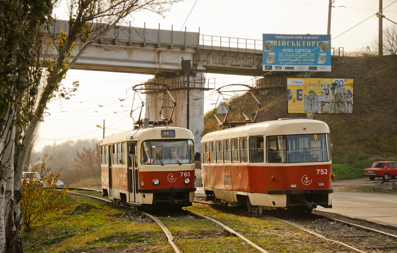 Мариуполь, Tatra T3SUCS № 765; Мариуполь, Tatra T3SUCS № 752 Мариуполь, Tatra T3SUCS № 765; Мариуполь, Tatra T3SUCS № 752