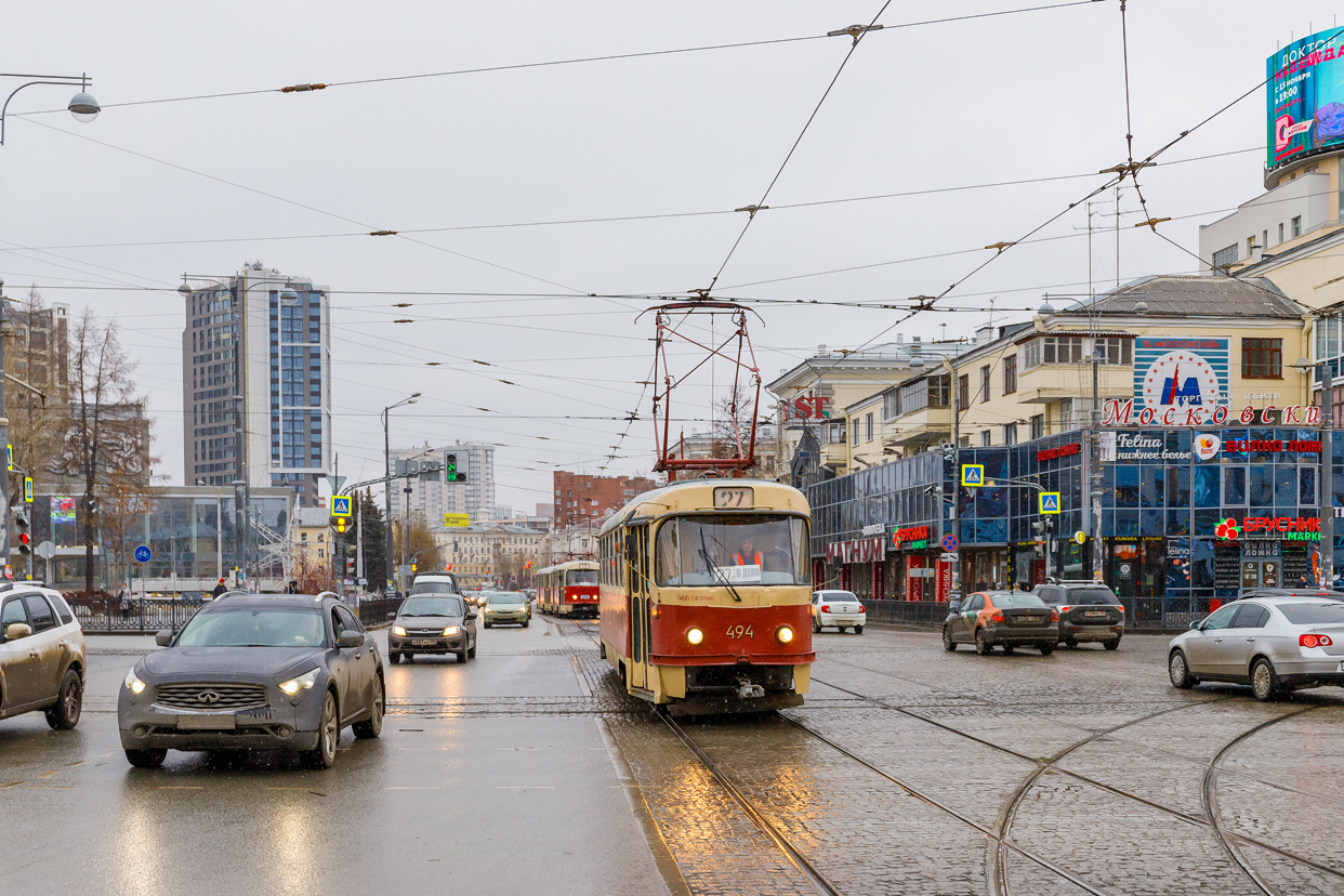Yekaterinburg, Tatra T3SU (2-door) № 494