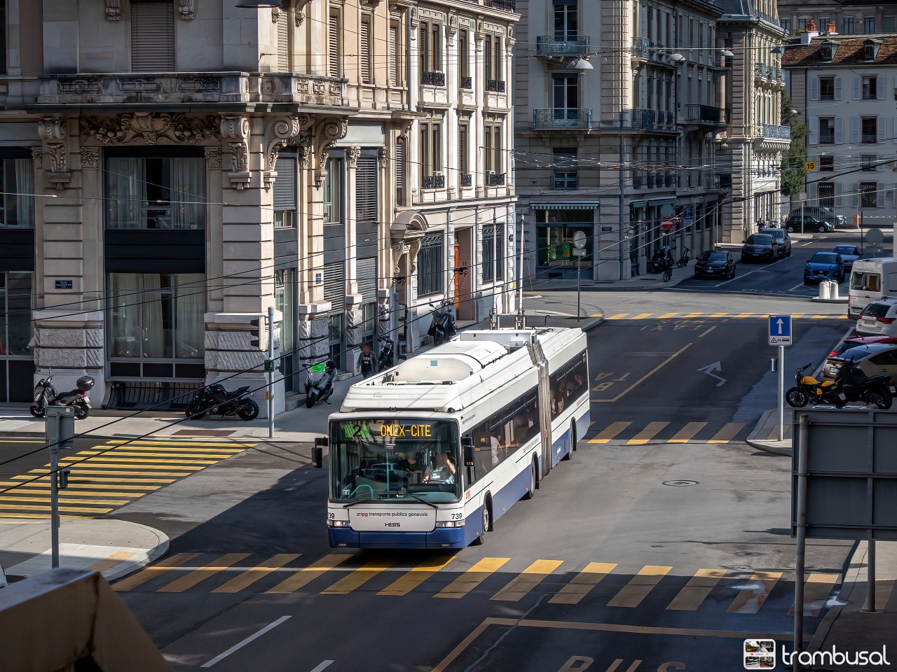 Женева, Hess SwissTrolley 3 (BGT-N2C) № 739