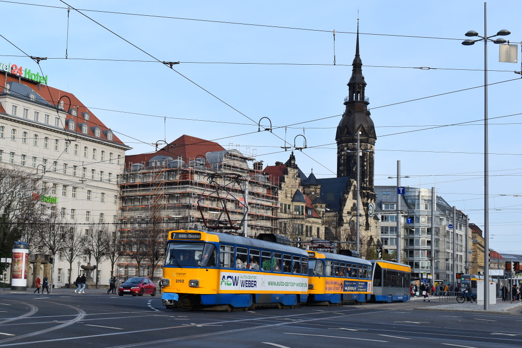 Лейпциг, Tatra T4D-M1 № 2102 Лейпциг, Tatra T4D-M1 № 2102