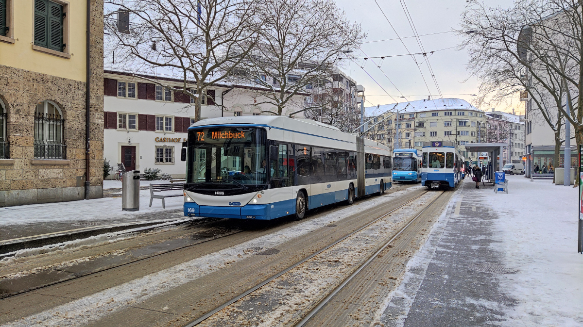 Цюрих, Hess SwissTrolley 4 (BGT-N2D) № 169