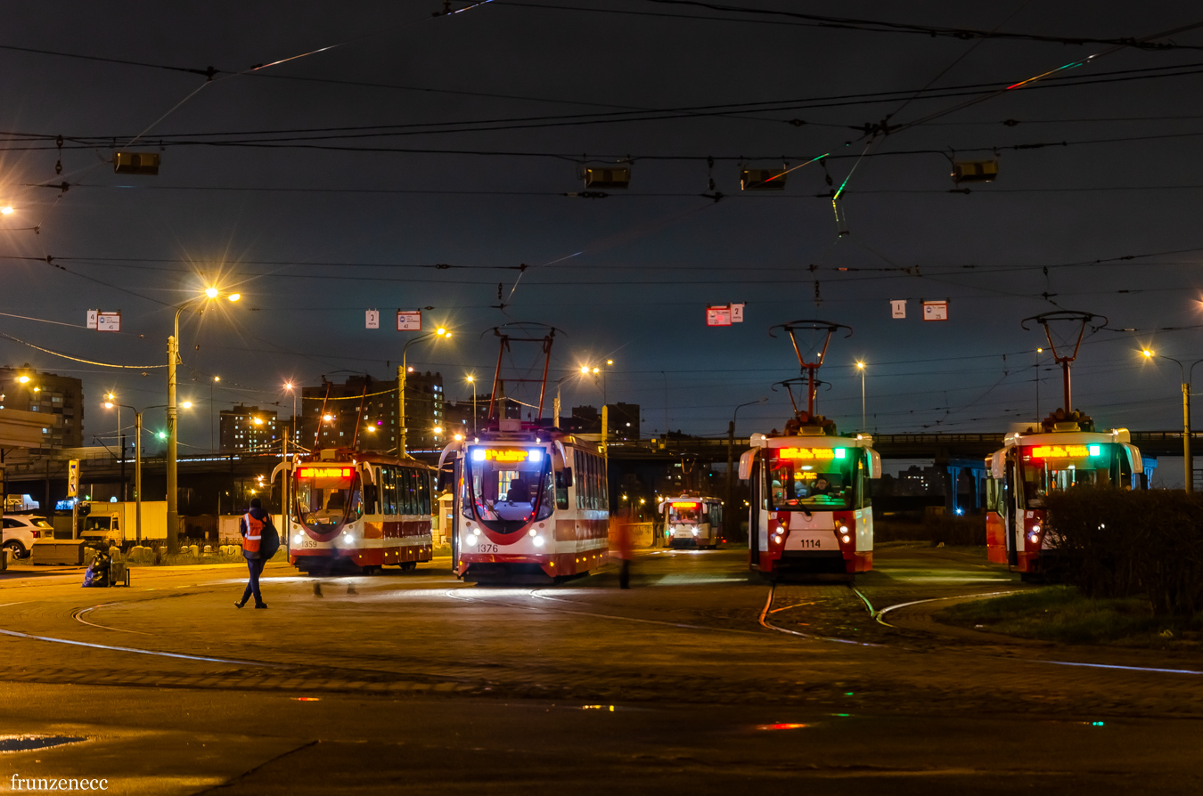 Санкт-Петербург, 71-134А (ЛМ-99АВН) № 1376; Санкт-Петербург, 71-152 (ЛВС-2005) № 1114; Санкт-Петербург, 71-152 (ЛВС-2005) № 1119 Санкт-Петербург, 71-134А (ЛМ-99АВН) № 1376; Санкт-Петербург, 71-152 (ЛВС-2005) № 1114; Санкт-Петербург, 71-152 (ЛВС-2005) № 1119