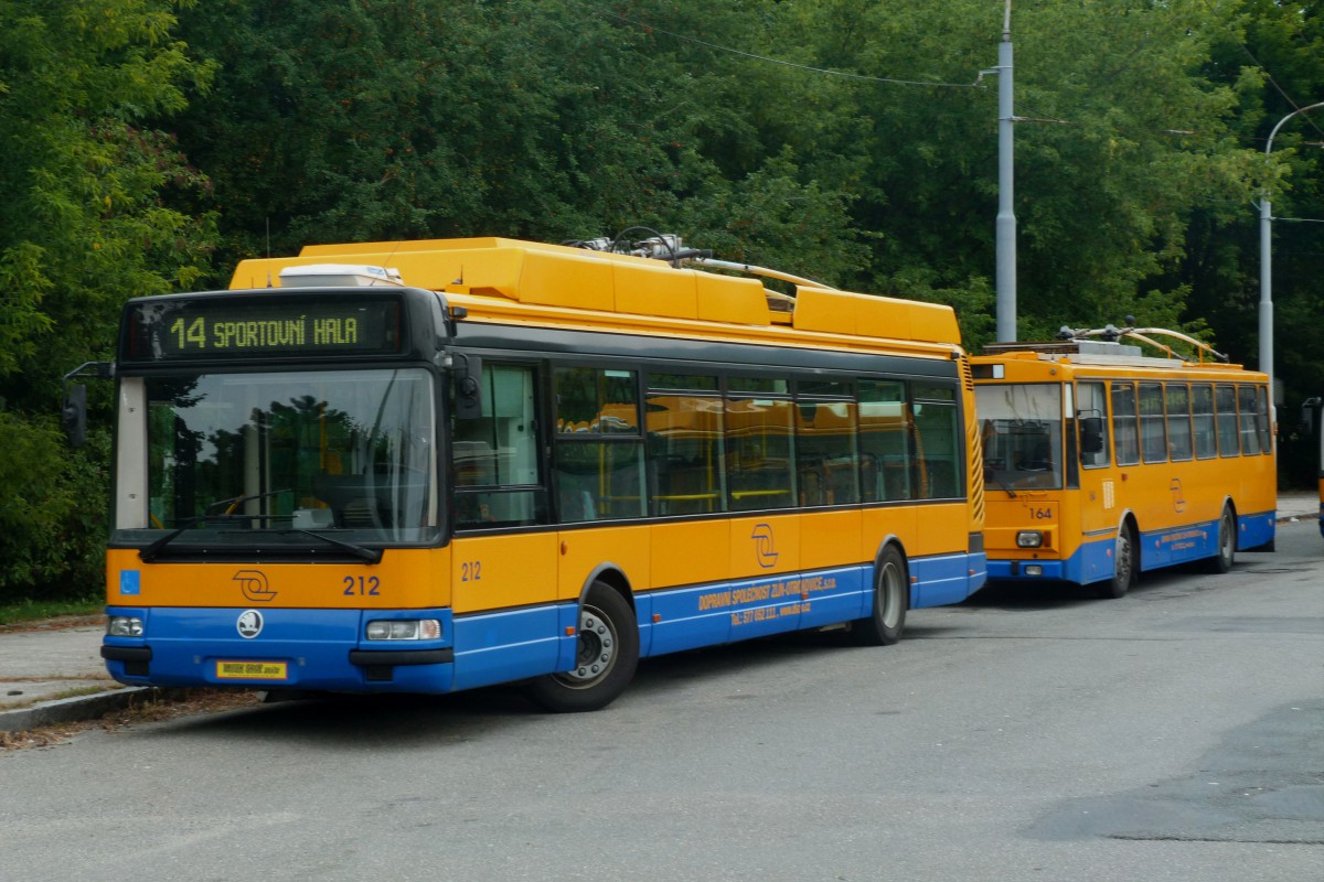 Злин, Škoda 24Tr Irisbus Citybus № 212; Злин, Škoda 14Tr11/6 № 164