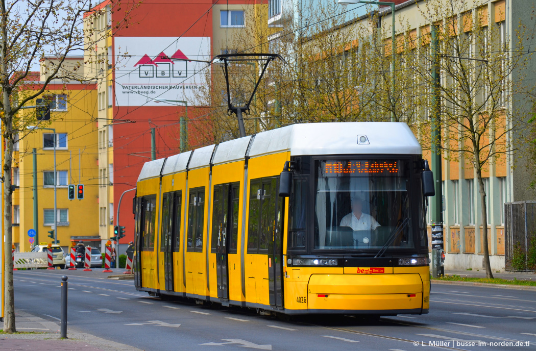 Берлин, Bombardier Flexity Berlin (GT6-08ZR/F6Z) № 4026
