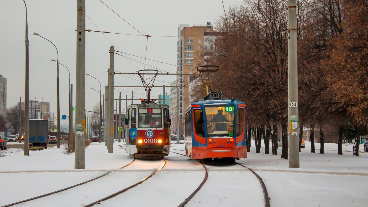 Набережные Челны, 71-605 (КТМ-5М3) № 0106; Набережные Челны, 71-623-02 № 0143