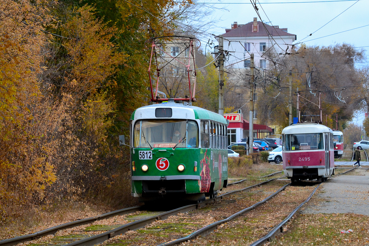 Волгоград, Tatra T3SU № 5812; Волгоград, Tatra T3SU (двухдверная) № 2495