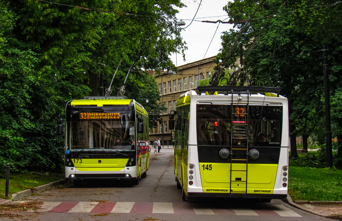 Львов, Electron T19102 № 173; Львов, Electron T19102 № 145
