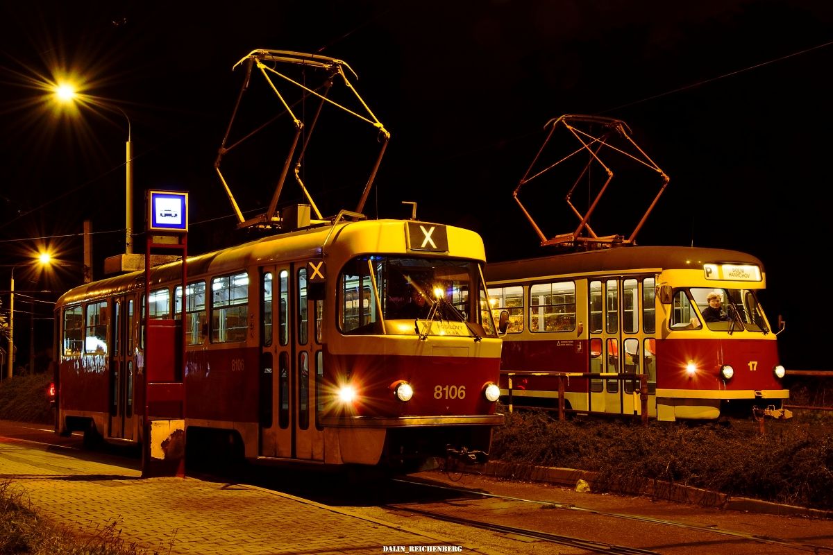 Либерец ― Яблонец-над-Нисой, Tatra T3M № 8106 (16); Либерец ― Яблонец-над-Нисой, Tatra T2R № 17