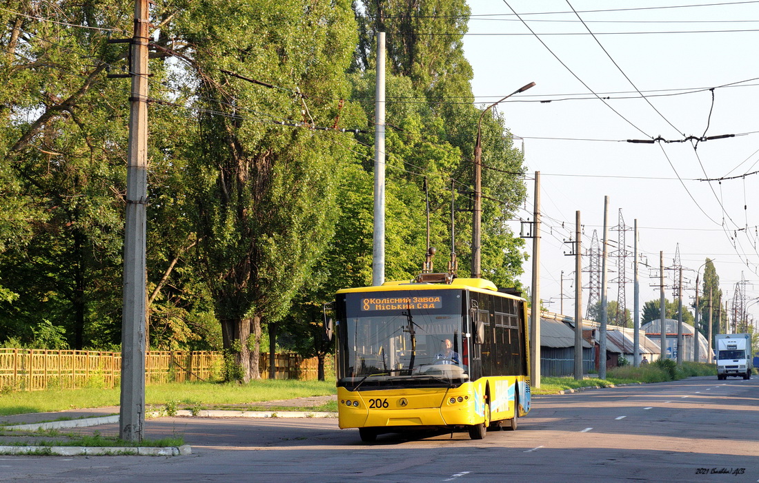 Кременчуг, ЛАЗ E183D1 № 206