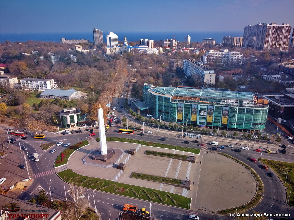 Одесса — Электротранспорт Одессы с высоты