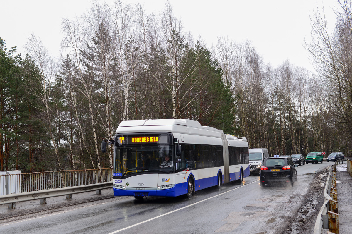 Рига, Solaris Trollino III 18,75 H2 № 22028 Рига, Solaris Trollino III 18,75 H2 № 22028