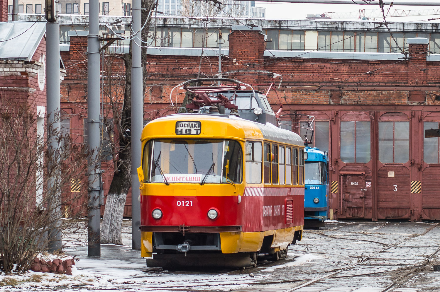 Москва, Tatra T3SU (двухдверная) № 0121