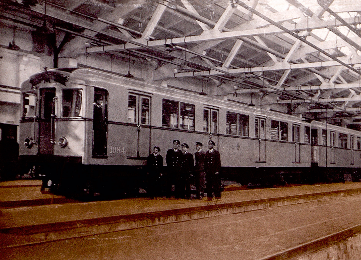Москва, Б прицепной № 1084; Москва — Метрополитен — Исторические фотографии (1933-1991); Работники электротранспорта