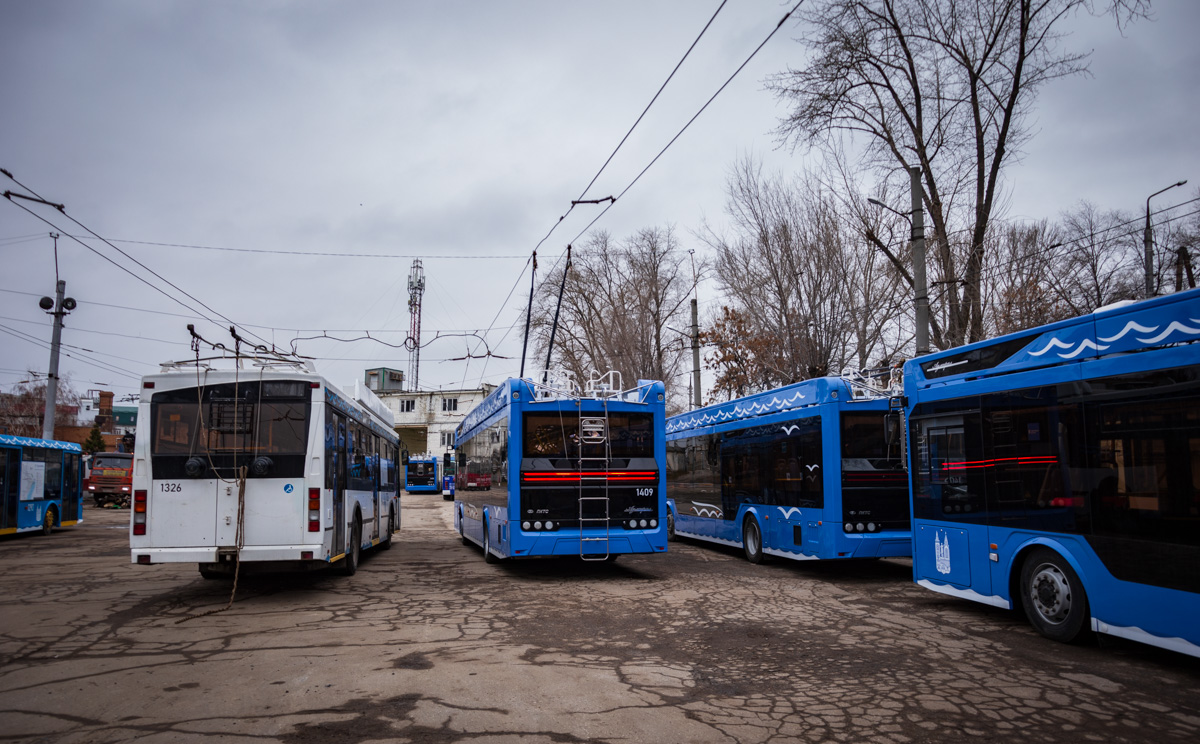 Саратов, Тролза-5275.03 «Оптима» № 1326; Саратов, ПКТС-6281.00 «Адмирал» № 1409; Саратов — Поставка новых троллейбусов «Адмирал»