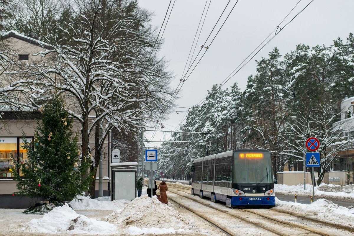 Рига, Škoda 15T2 ForCity Alfa Riga № 57594; Рига — Трамвайные линии и инфраструктура