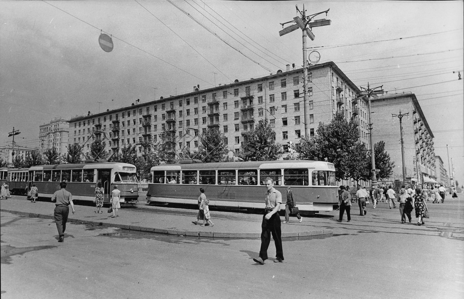 Москва, Tatra T2SU № 315; Москва, Tatra T2SU № 321; Москва — Исторические фотографии — Трамвай и Троллейбус (1946-1991)