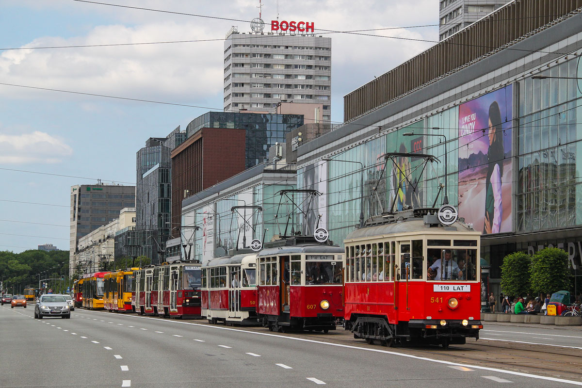 Warsaw, Konstal N № 607; Warsaw, LH Standard № 541; Warsaw — 110 years of electric trams — 24-26.03.2018 and 19.05.2018