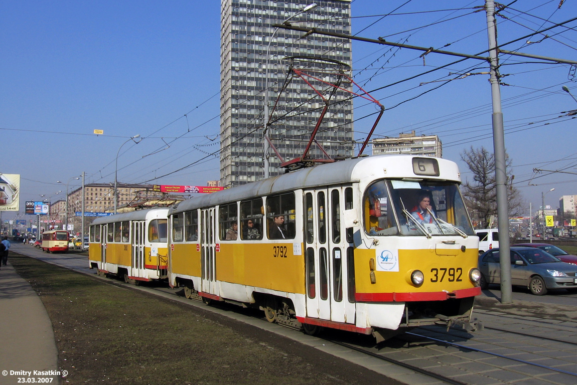 Москва, Tatra T3SU № 3792