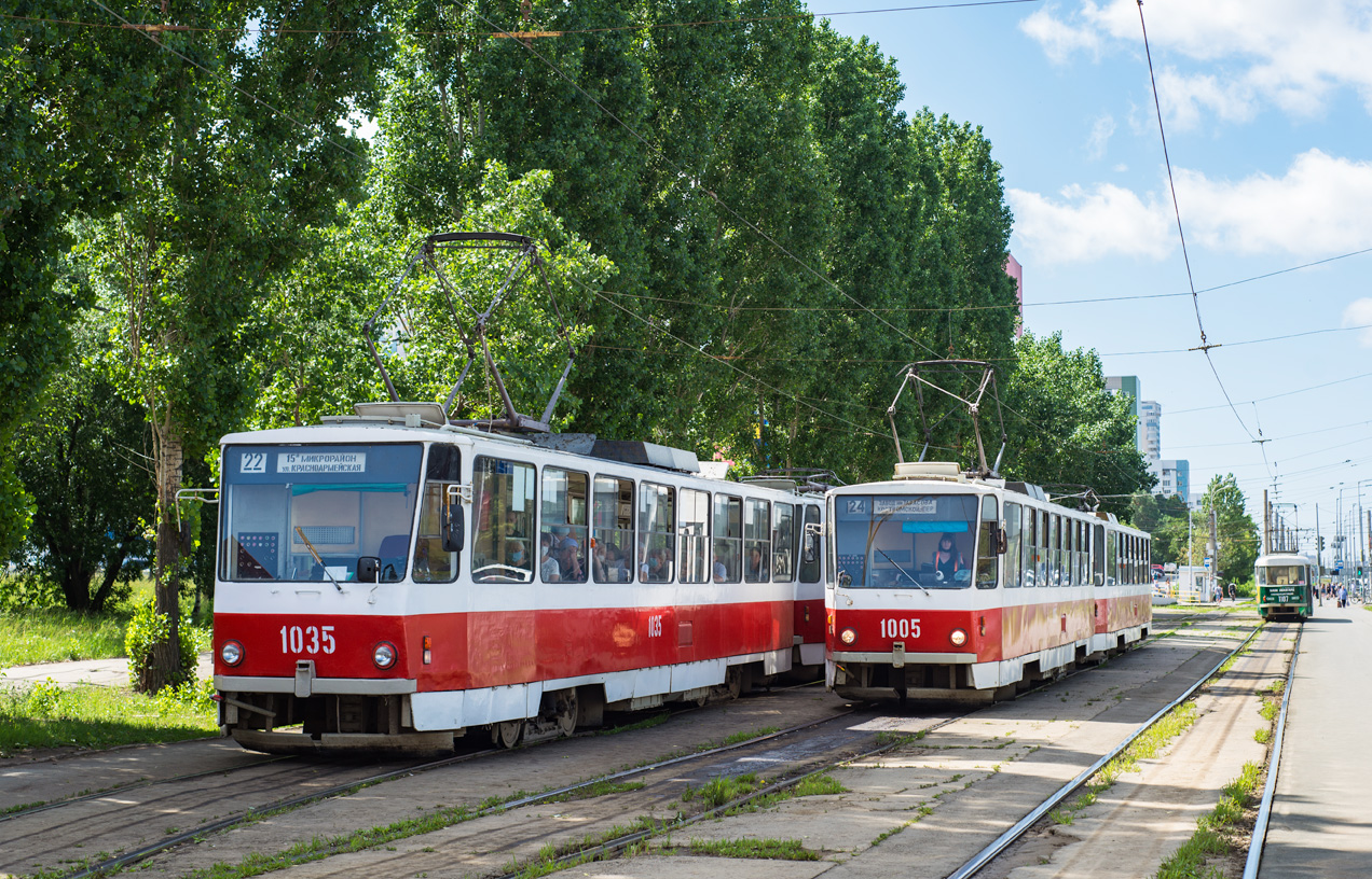 Самара, Tatra T6B5SU № 1035; Самара, Tatra T6B5SU № 1005