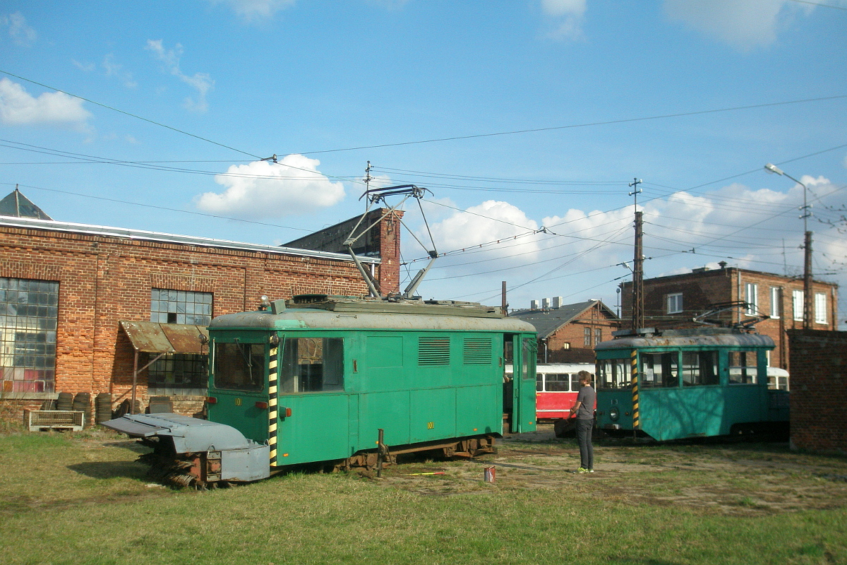 Лодзь, Konstal 2N № 101; Лодзь — депо Брус Лодзь, Konstal 2N № 101; Лодзь — депо Брус