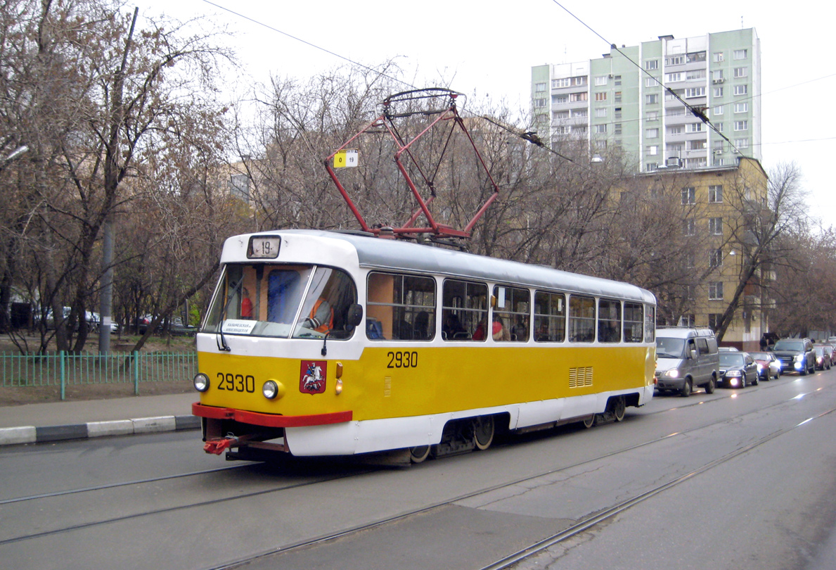 Москва, Tatra T3SU № 2930