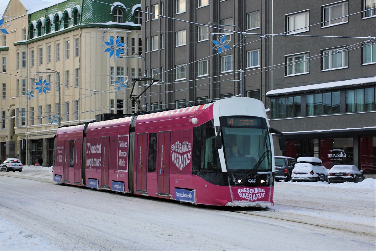 Таллин, CAF Urbos AXL № 518