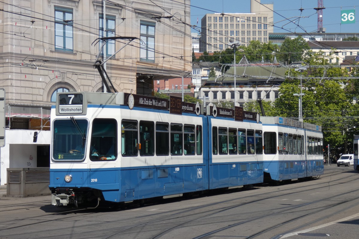 Цюрих, SWS/SWP/BBC Be 4/6 "Tram 2000" № 2018