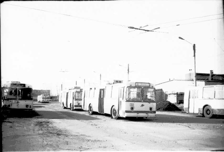 Karagandõ, ZiU-682V [V00] № 2; Karagandõ, ZiU-682B № 30; Karagandõ — Old photos (up to 2000 year); Karagandõ — Trolleybus Depot