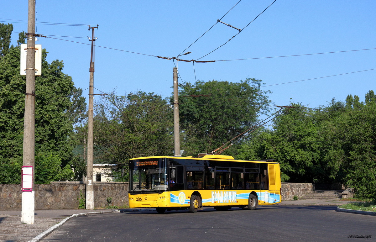 Кременчуг, ЛАЗ E183D1 № 206