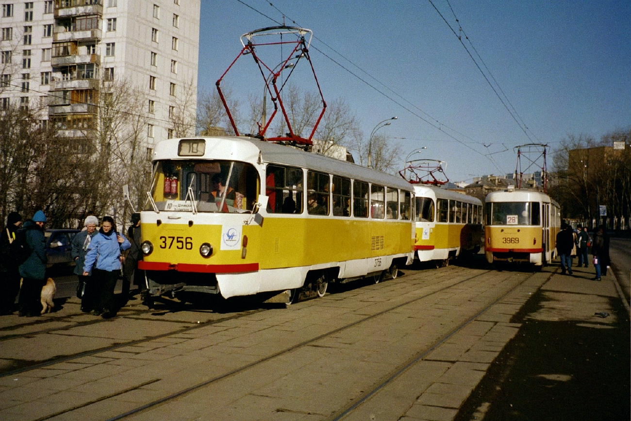 Москва, Tatra T3SU № 3756