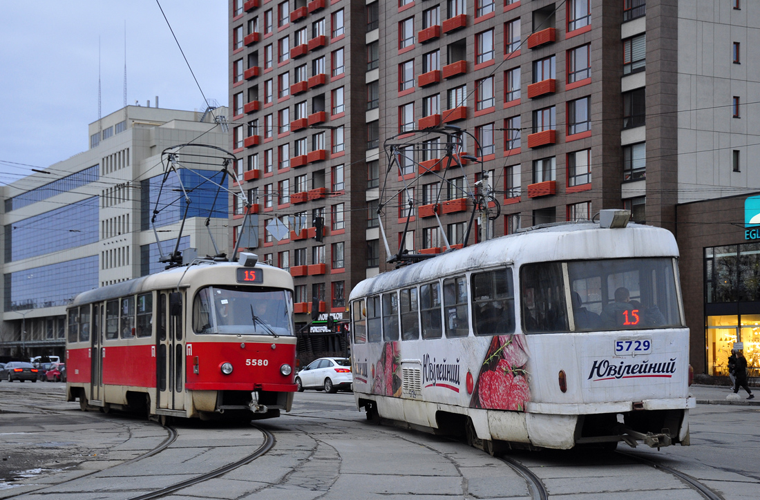 Kiova, Tatra T3SUCS # 5580; Kiova, Tatra T3SU # 5729