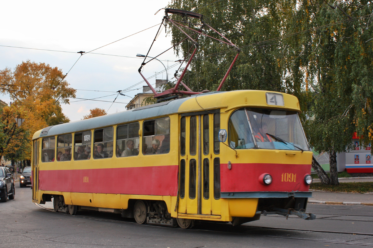 Ульяновск, Tatra T3SU (двухдверная) № 1091