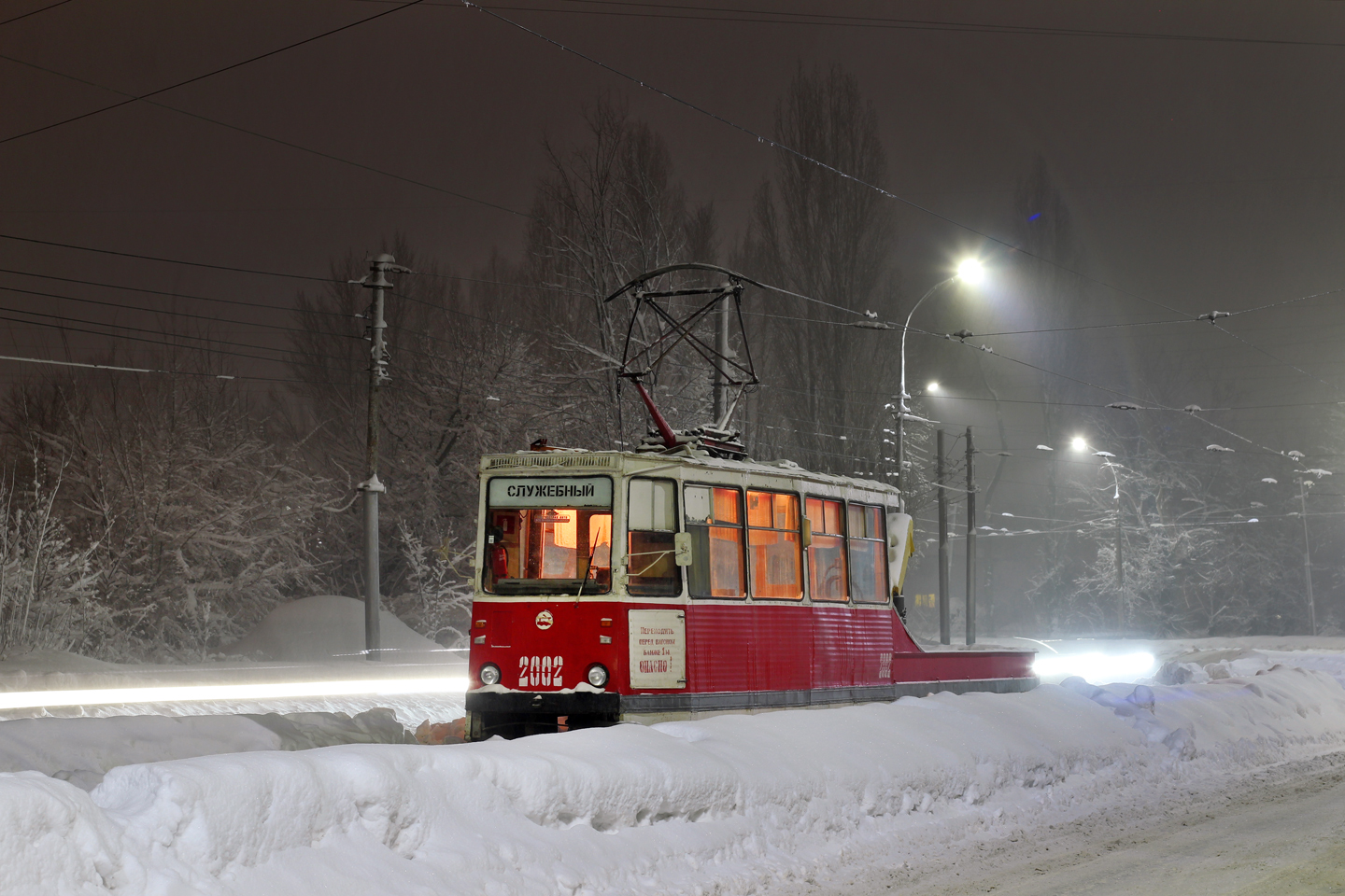 Саратов, 71-605 (КТМ-5М3) № СП-2002; Саратов — Последствия снегопадов зимой 2022 г.