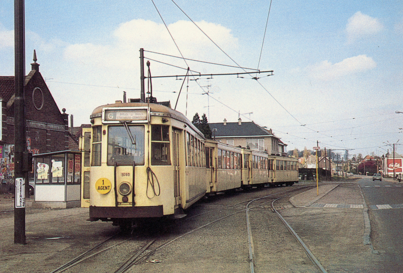 Brussels, SNCV SE motor car nr. 9093; Brussels — Old Photos N.M.V.B. / S.N.C.V.
