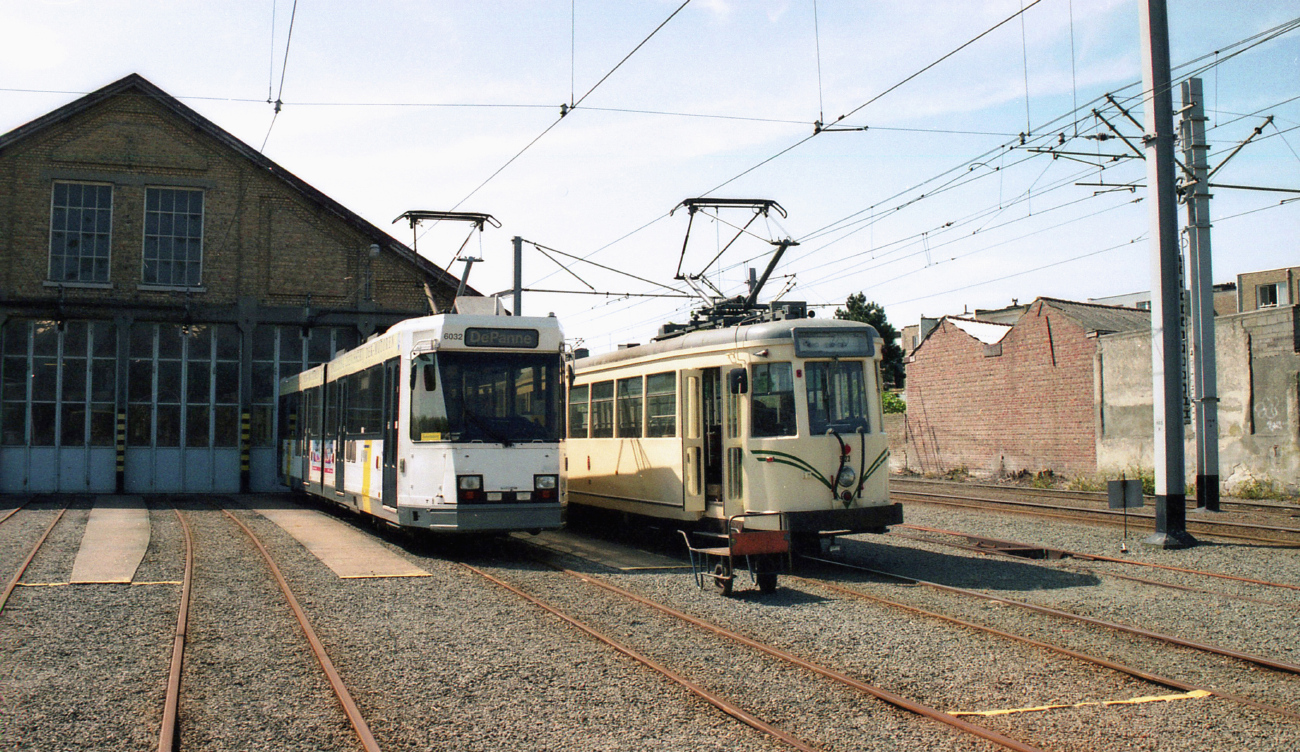 Береговой трамвай, BN/ACEC type 6000 6-axle № 6032; Береговой трамвай, SNCV Spm моторный № 9123