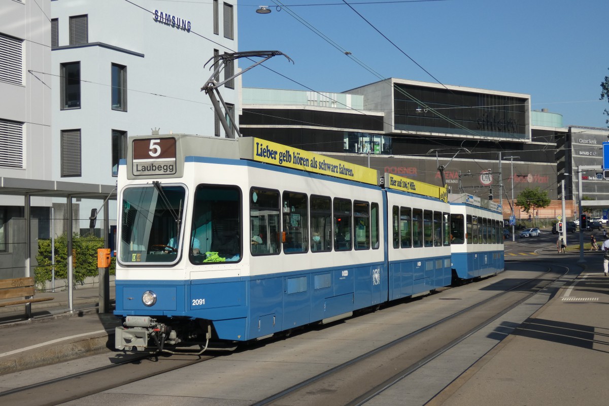 Цюрих, SWP/SIG/BBC Be 4/6 "Tram 2000" № 2091