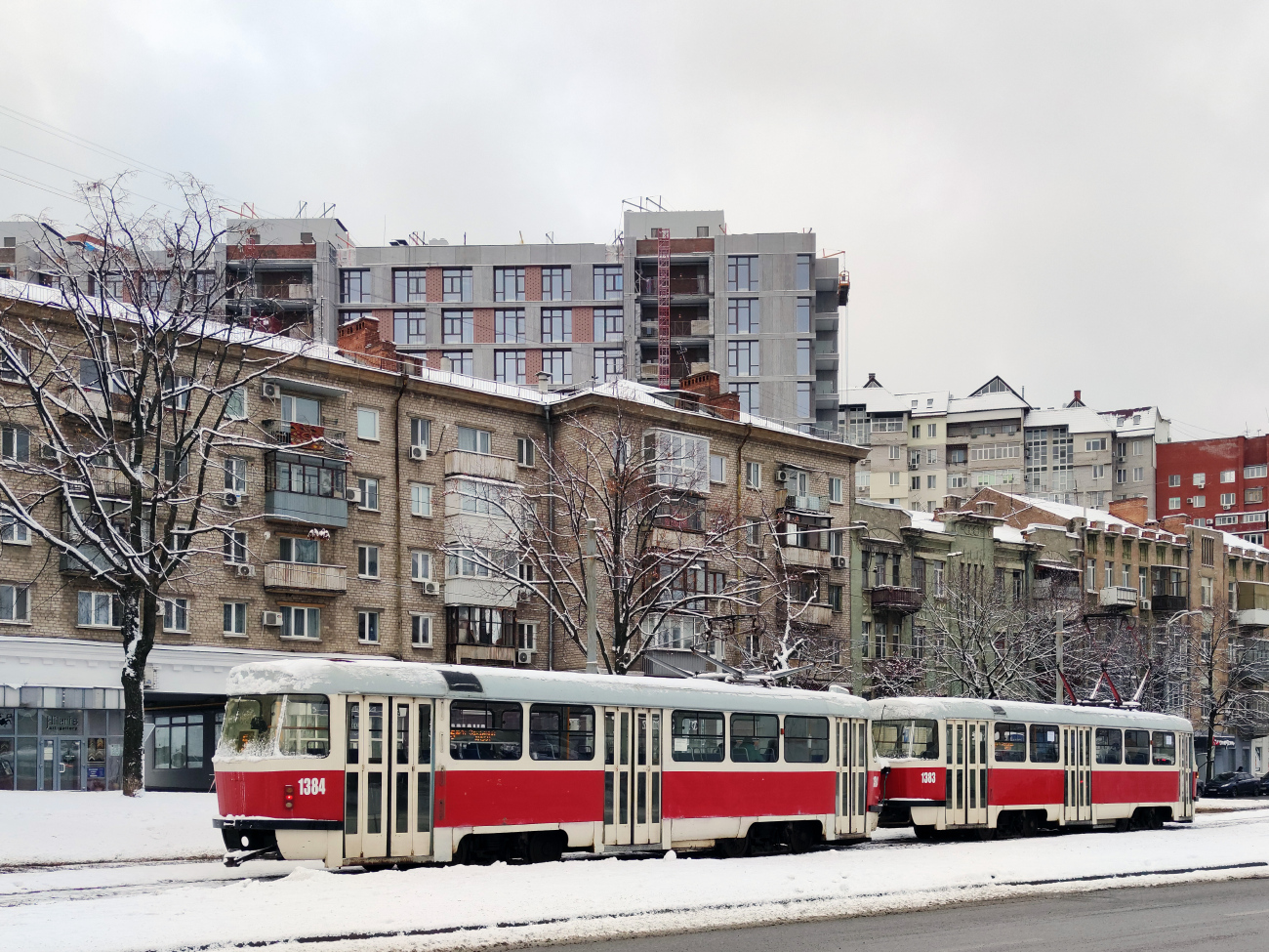 Днепр, Tatra T3R.P № 1384; Днепр, Tatra T3R.P № 1383