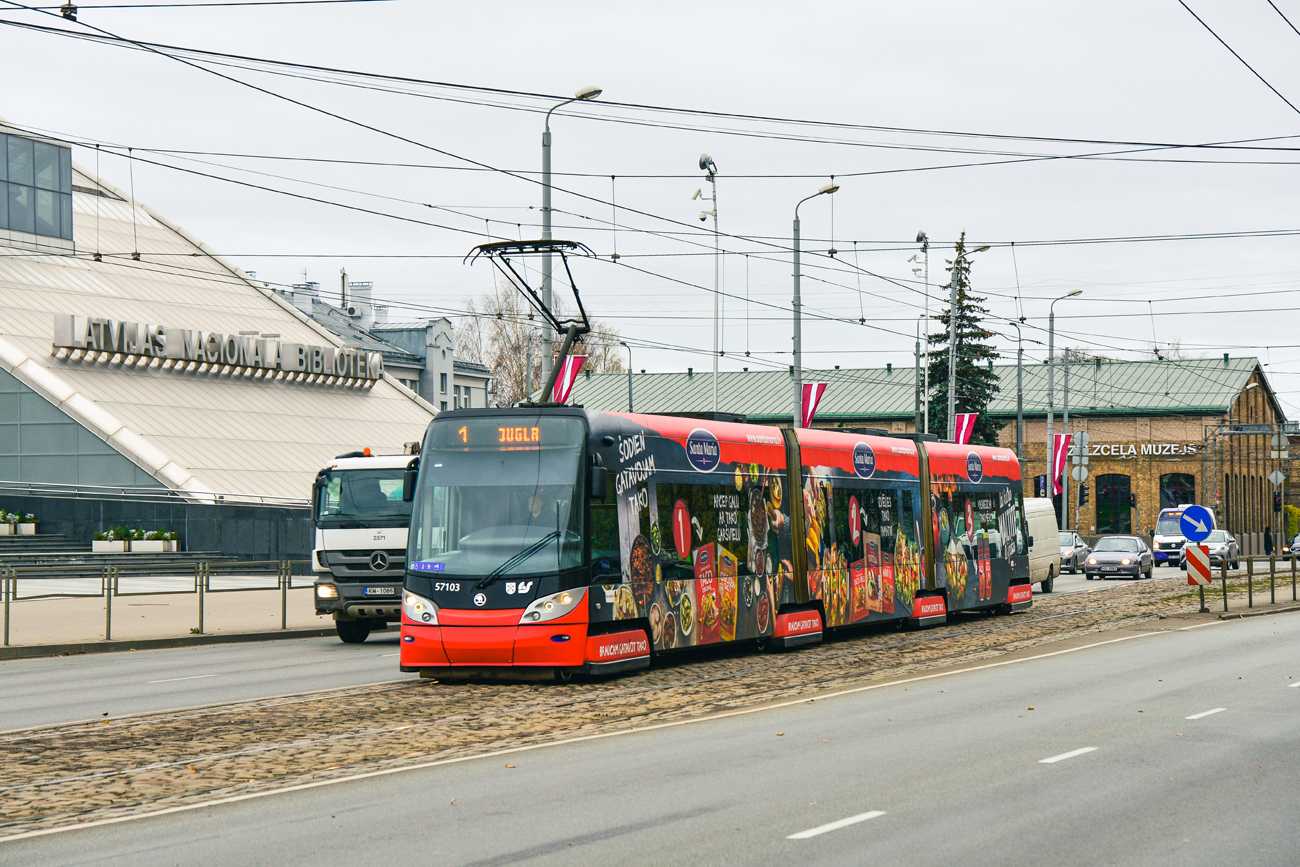 Рига, Škoda 15T ForCity Alfa Riga № 57103