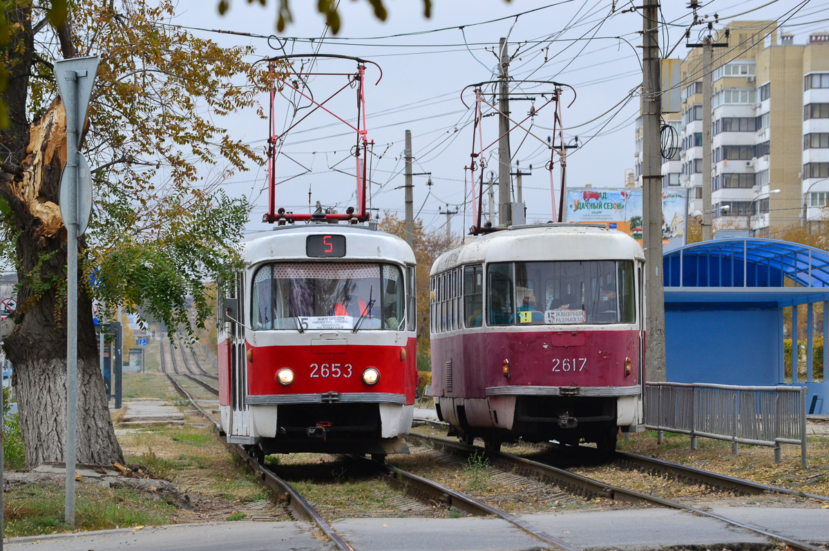 Волгоград, Tatra T3SU (двухдверная) № 2653; Волгоград, Tatra T3SU (двухдверная) № 2617