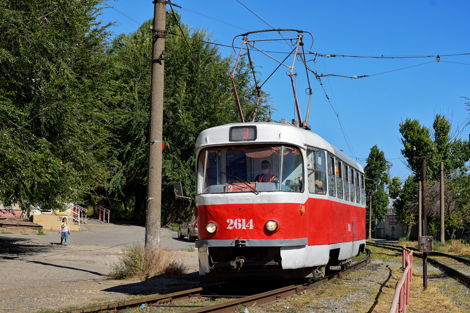 Волгоград, Tatra T3SU (двухдверная) № 2614