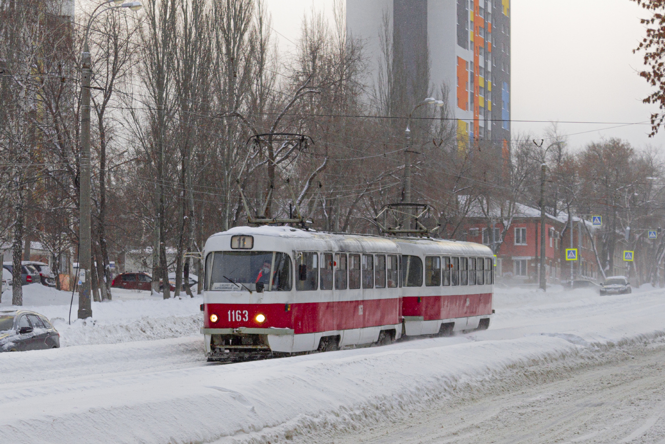 Самара, Tatra T3SU (двухдверная) № 1163