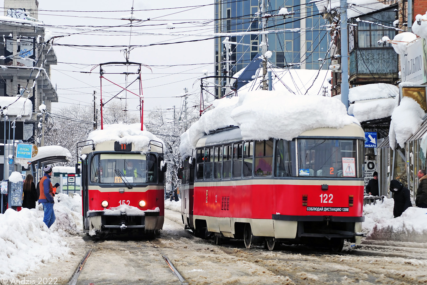 Краснодар, Tatra T3SU КВР МРПС № 152; Краснодар, Tatra T3SU КВР ТРЗ № 122