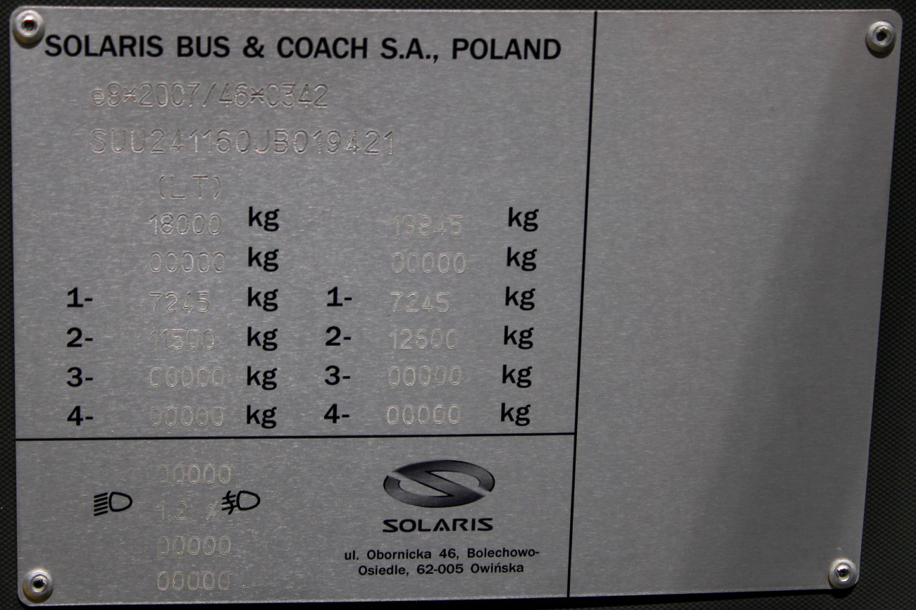 Вильнюс, Solaris Trollino IV 12 Škoda № 1743