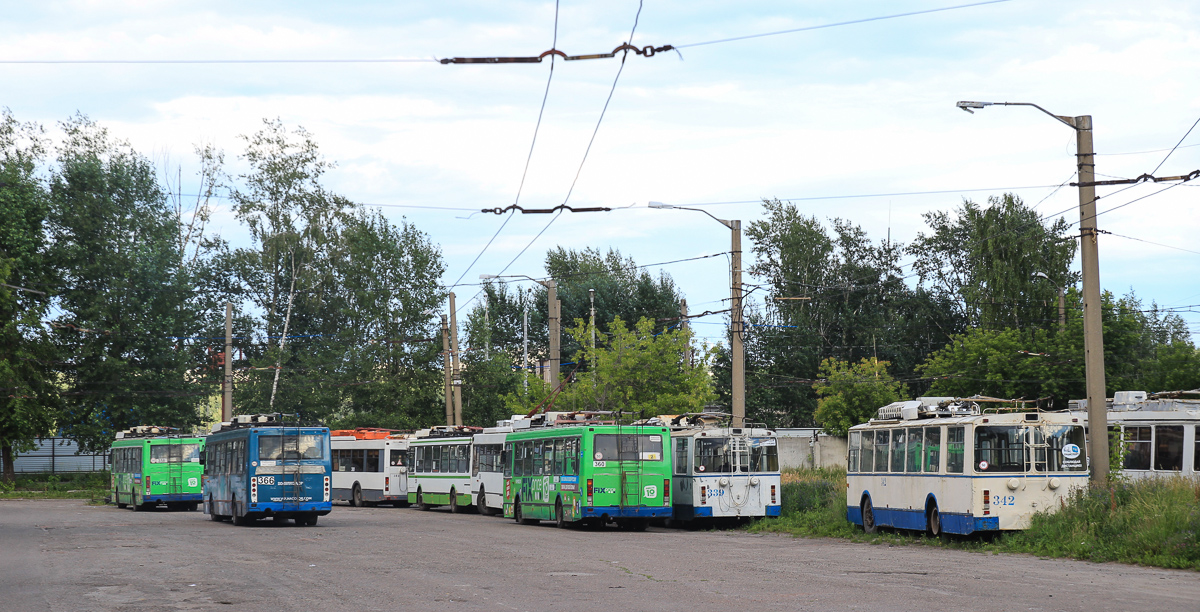 Томск, ЛиАЗ-52803 (ВЗТМ) № 366; Томск, ЛиАЗ-5280 (ВЗТМ) № 360; Томск, АКСМ 101А № 342