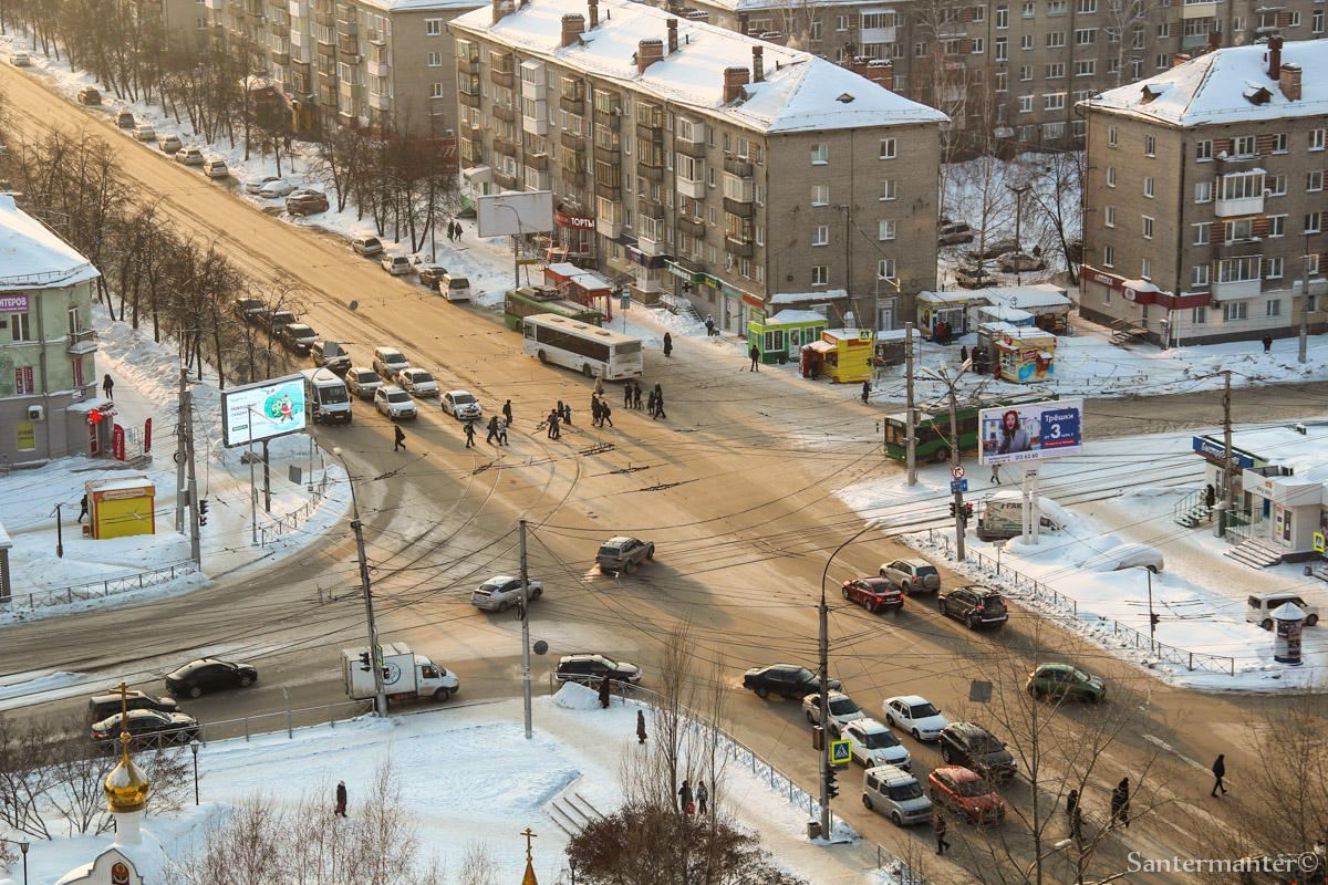 Novosibirsk — Miscellaneous photos; Novosibirsk — Track properties and contact wire; Novosibirsk — Tram road; Novosibirsk — Trolleybus roads
