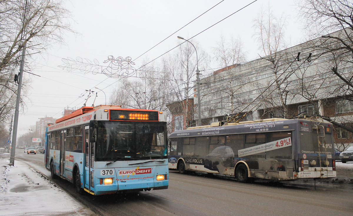 Томск, Тролза-5275.05 «Оптима» № 370; Томск, БКМ 321 № 390