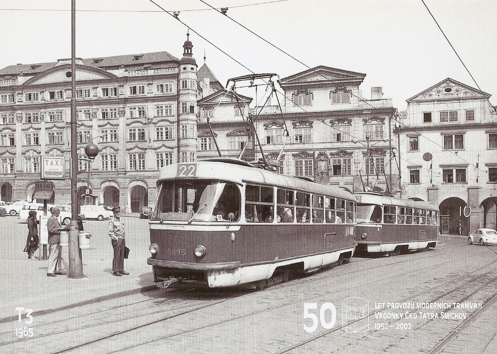 Prague, Tatra T3 № 6495; Prague — Old photos Prague, Tatra T3 № 6495; Prague — Old photos