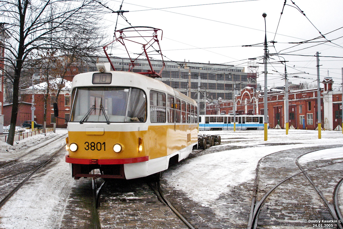 Москва, Tatra T3SU № 3801